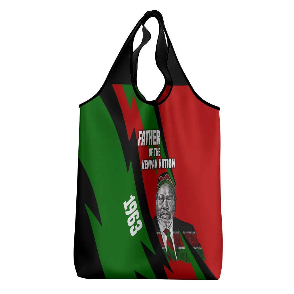 Jomo Kenyatta Grocery Bag Patriotic Colors Design and Father of the Kenyan Nation Tribute - African Pride