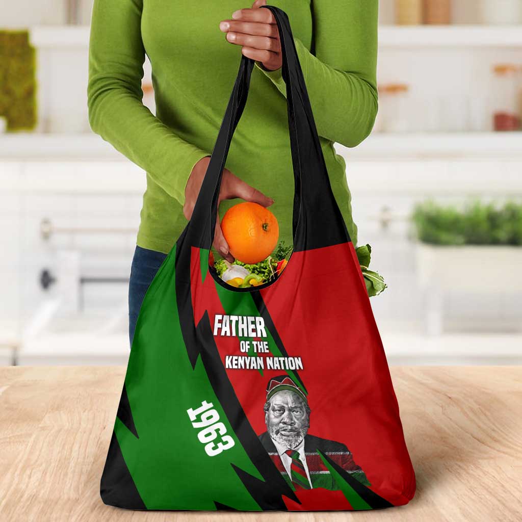 Jomo Kenyatta Grocery Bag Patriotic Colors Design and Father of the Kenyan Nation Tribute - African Pride