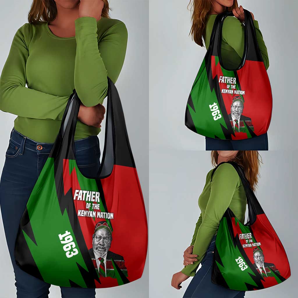 Jomo Kenyatta Grocery Bag Patriotic Colors Design and Father of the Kenyan Nation Tribute - African Pride