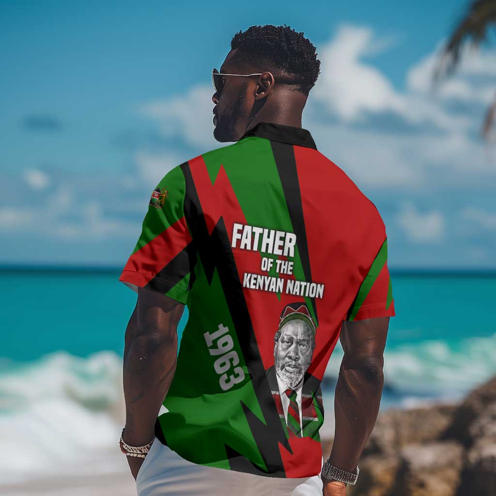 Jomo Kenyatta Hawaiian Shirt Patriotic Colors Design and Father of the Kenyan Nation Tribute - African Pride