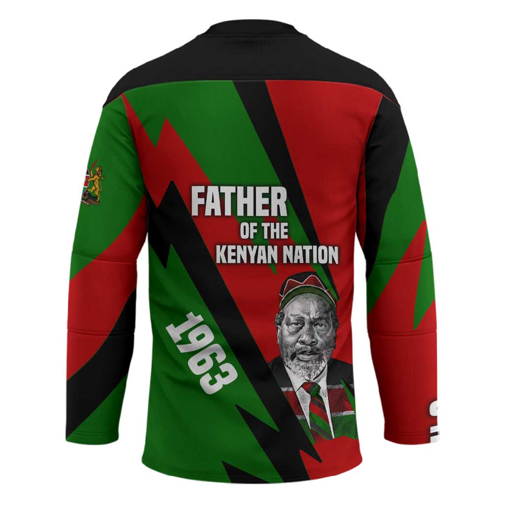 Jomo Kenyatta Hockey Jersey Patriotic Colors Design and Father of the Kenyan Nation Tribute - African Pride