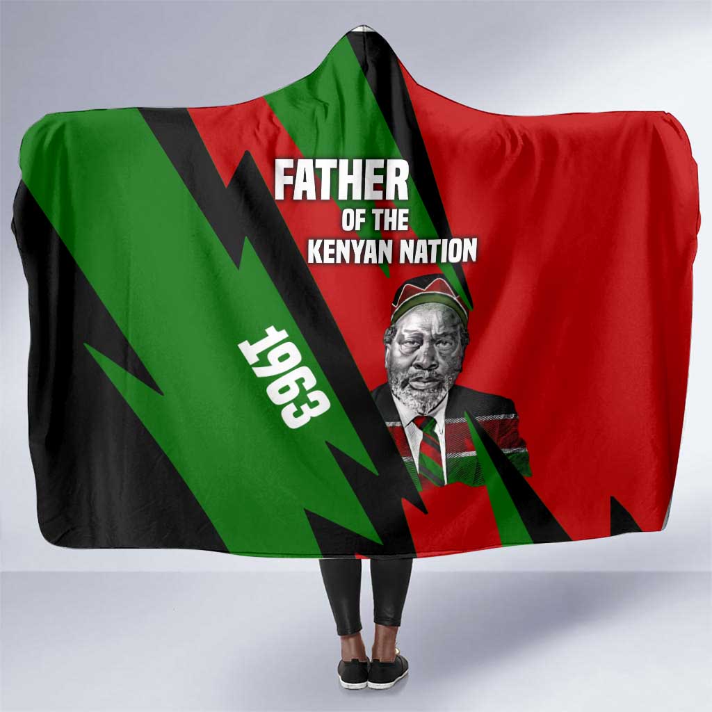 Jomo Kenyatta Hooded Blanket Patriotic Colors Design and Father of the Kenyan Nation Tribute - African Pride