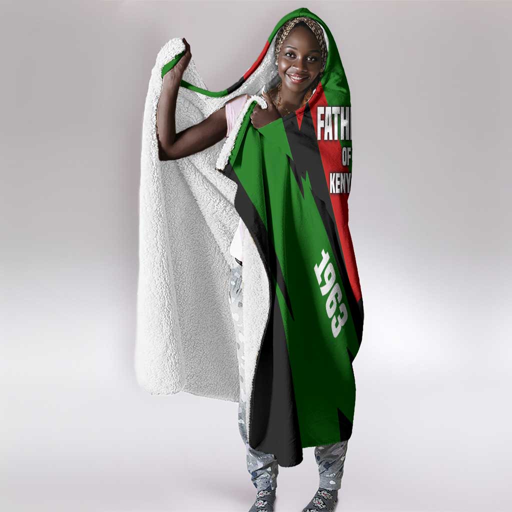 Jomo Kenyatta Hooded Blanket Patriotic Colors Design and Father of the Kenyan Nation Tribute - African Pride