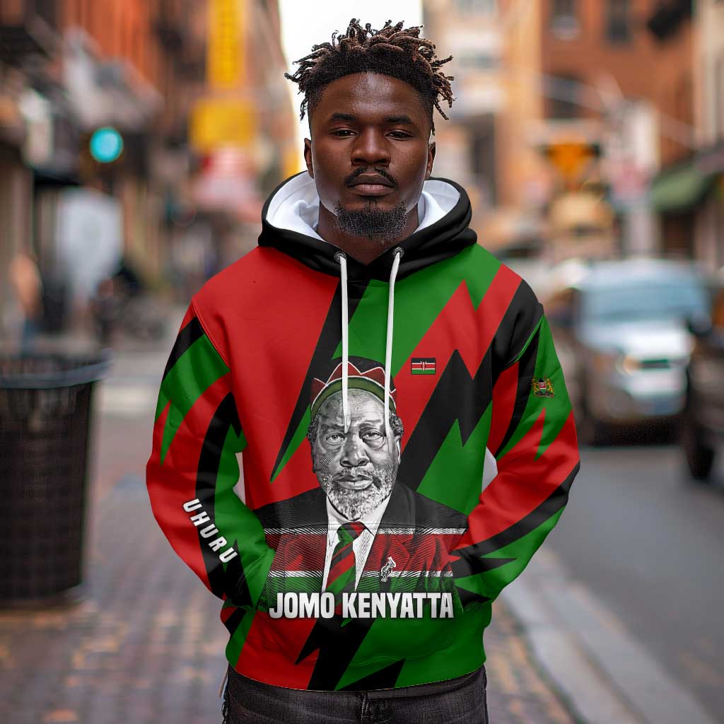 Jomo Kenyatta Hoodie Patriotic Colors Design and Father of the Kenyan Nation Tribute - African Pride