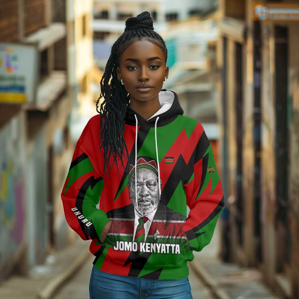Jomo Kenyatta Hoodie Patriotic Colors Design and Father of the Kenyan Nation Tribute - African Pride