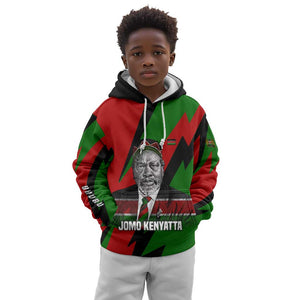Jomo Kenyatta Kid Hoodie Patriotic Colors Design and Father of the Kenyan Nation Tribute - African Pride