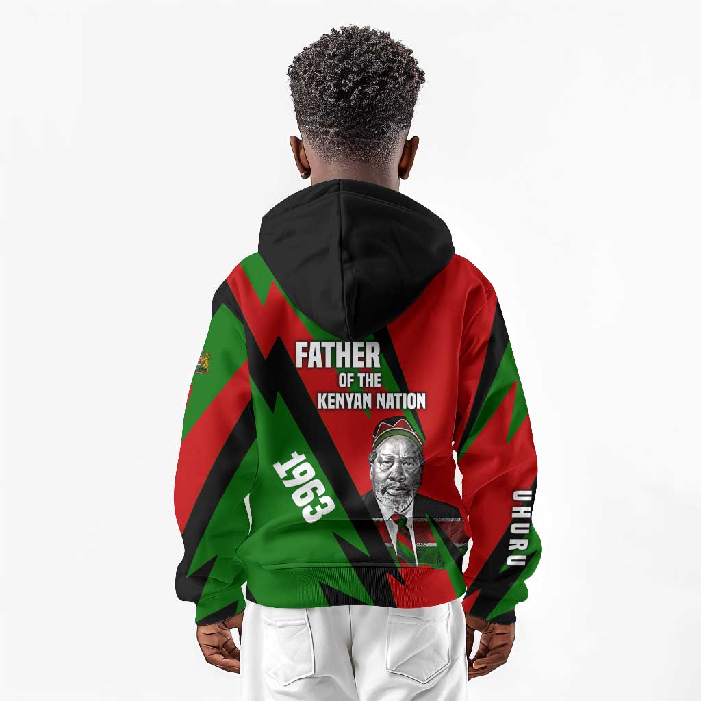 Jomo Kenyatta Kid Hoodie Patriotic Colors Design and Father of the Kenyan Nation Tribute - African Pride
