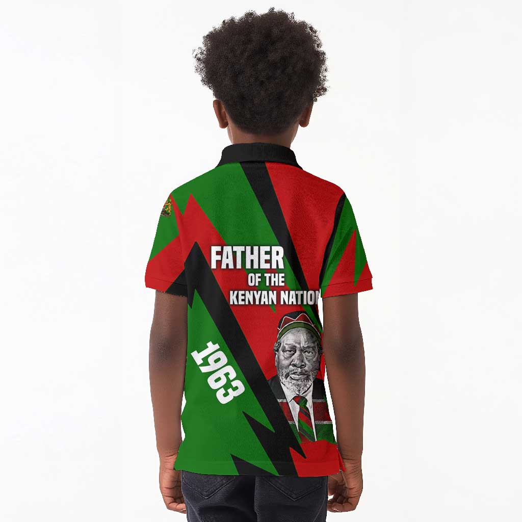 Jomo Kenyatta Kid Polo Shirt Patriotic Colors Design and Father of the Kenyan Nation Tribute - African Pride