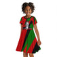 Jomo Kenyatta Kid Short Sleeve Dress Patriotic Colors Design and Father of the Kenyan Nation Tribute - African Pride