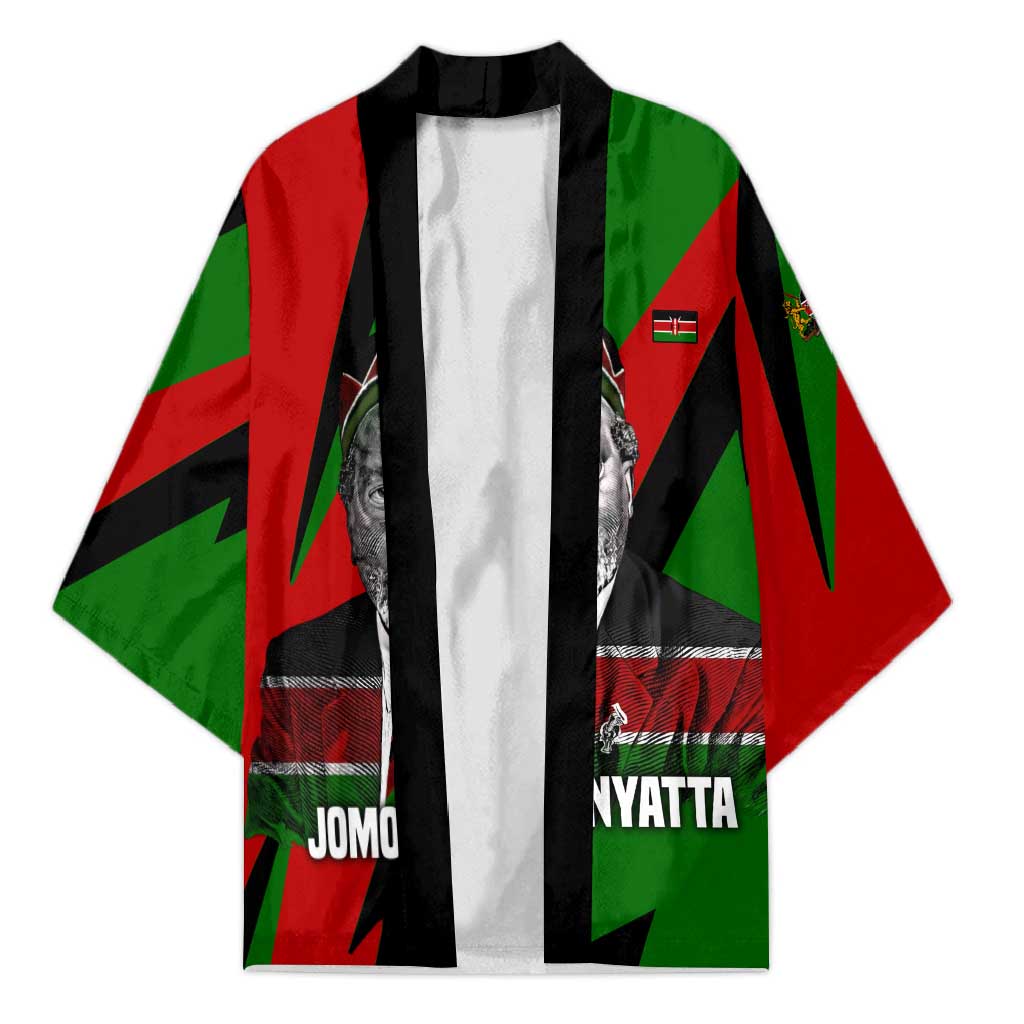 Jomo Kenyatta Kimono Patriotic Colors Design and Father of the Kenyan Nation Tribute - African Pride