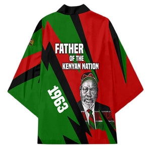 Jomo Kenyatta Kimono Patriotic Colors Design and Father of the Kenyan Nation Tribute - African Pride