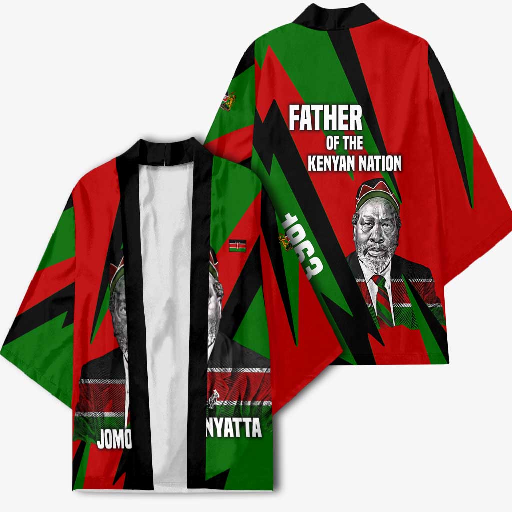 Jomo Kenyatta Kimono Patriotic Colors Design and Father of the Kenyan Nation Tribute - African Pride