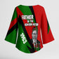 Jomo Kenyatta Kimono Sleeve Blouse Patriotic Colors Design and Father of the Kenyan Nation Tribute - African Pride