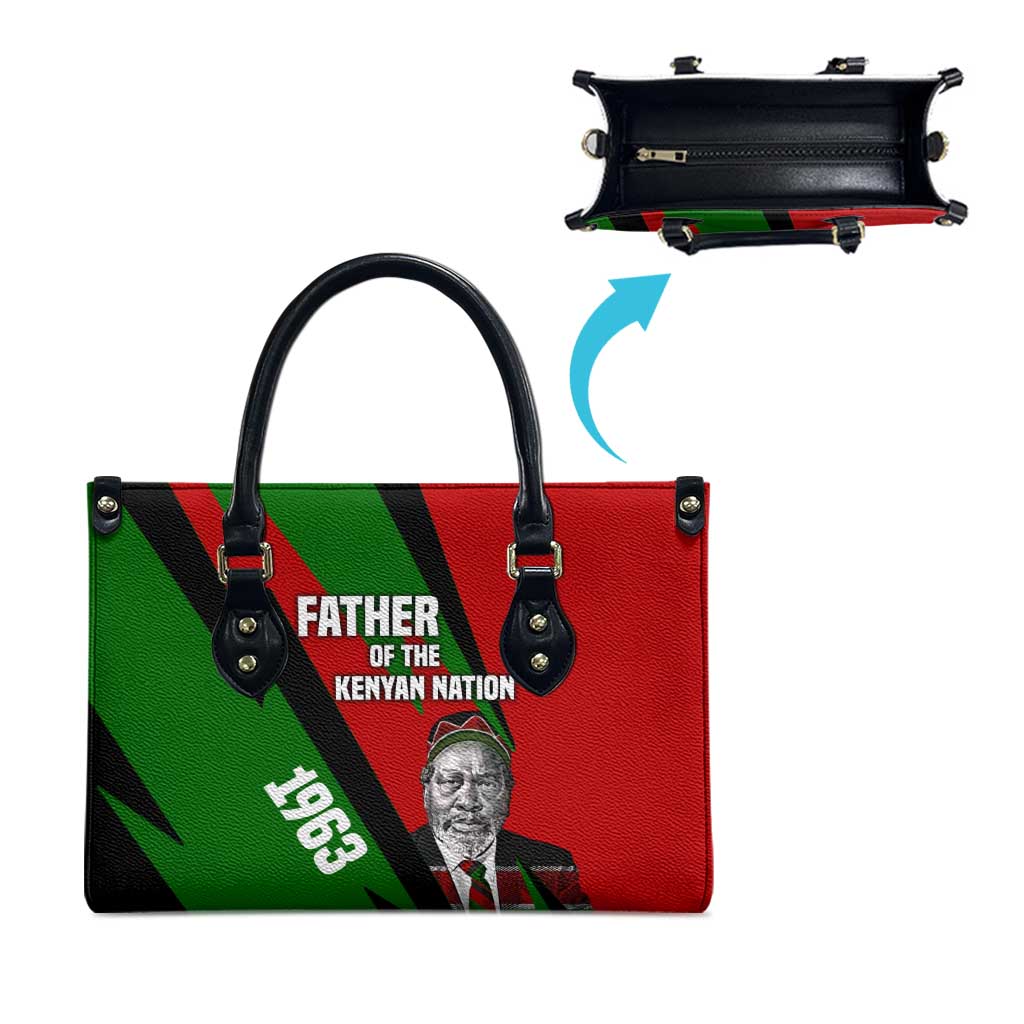 Jomo Kenyatta Leather Bag Patriotic Colors Design and Father of the Kenyan Nation Tribute - African Pride