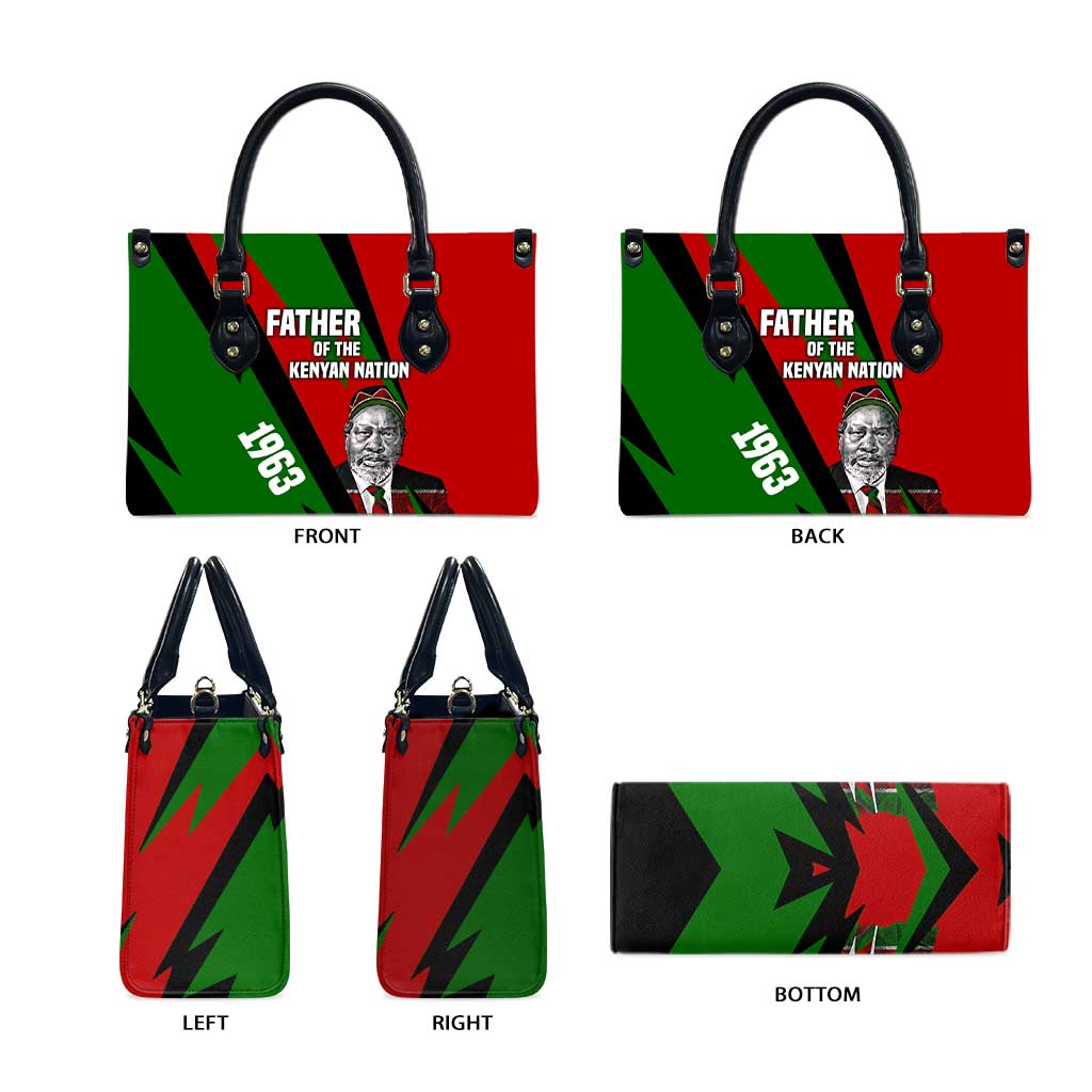Jomo Kenyatta Leather Bag Patriotic Colors Design and Father of the Kenyan Nation Tribute - African Pride