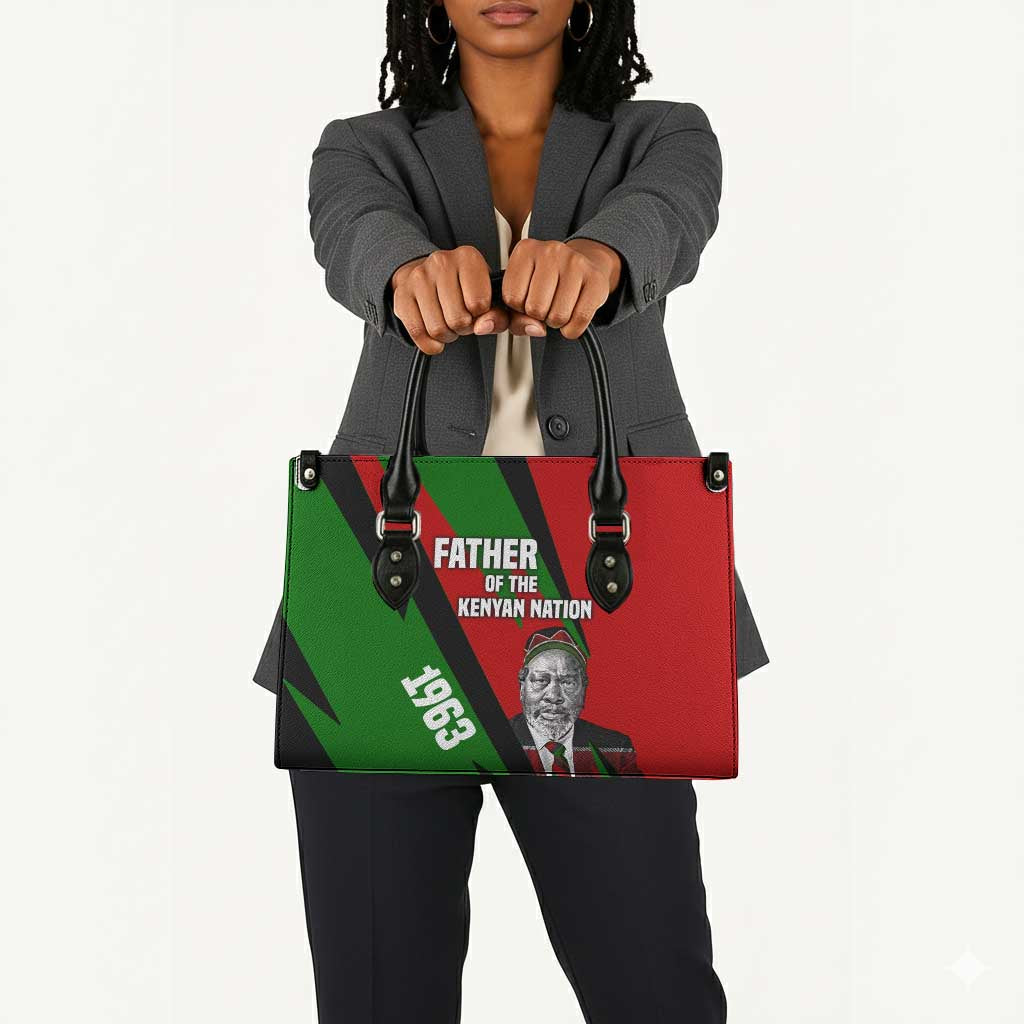 Jomo Kenyatta Leather Bag Patriotic Colors Design and Father of the Kenyan Nation Tribute - African Pride