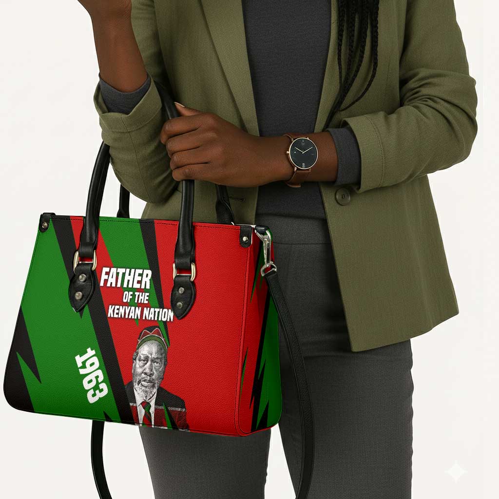Jomo Kenyatta Leather Bag Patriotic Colors Design and Father of the Kenyan Nation Tribute - African Pride