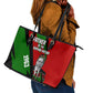Jomo Kenyatta Leather Tote Bag Patriotic Colors Design and Father of the Kenyan Nation Tribute - African Pride