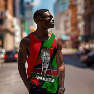 Jomo Kenyatta Men Tank Top Patriotic Colors Design and Father of the Kenyan Nation Tribute - African Pride