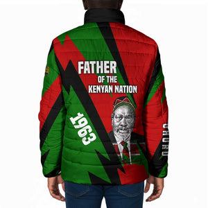 Jomo Kenyatta Padded Jacket Patriotic Colors Design and Father of the Kenyan Nation Tribute - African Pride