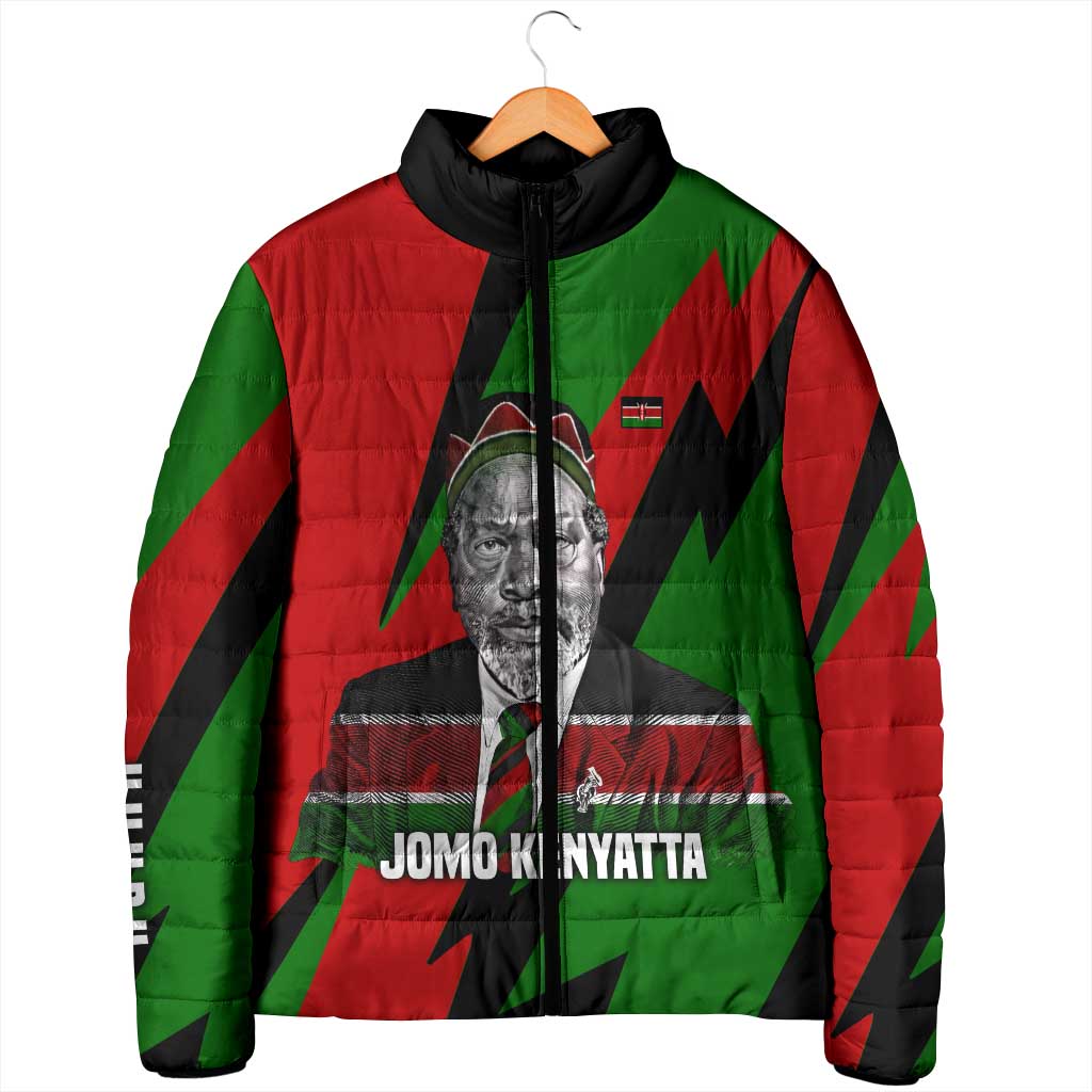 Jomo Kenyatta Padded Jacket Patriotic Colors Design and Father of the Kenyan Nation Tribute - African Pride