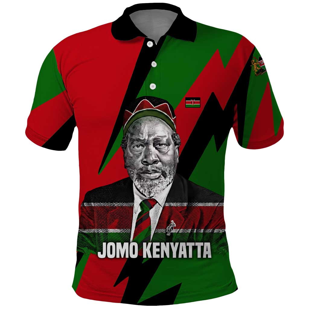 Jomo Kenyatta Polo Shirt Patriotic Colors Design and Father of the Kenyan Nation Tribute - African Pride