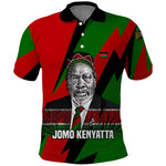 Jomo Kenyatta Polo Shirt Patriotic Colors Design and Father of the Kenyan Nation Tribute - African Pride