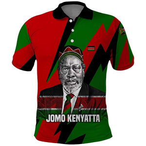 Jomo Kenyatta Polo Shirt Patriotic Colors Design and Father of the Kenyan Nation Tribute - African Pride