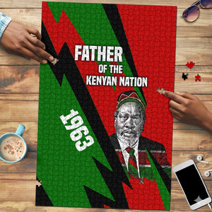 Jomo Kenyatta Puzzle Patriotic Colors Design and Father of the Kenyan Nation Tribute - African Pride