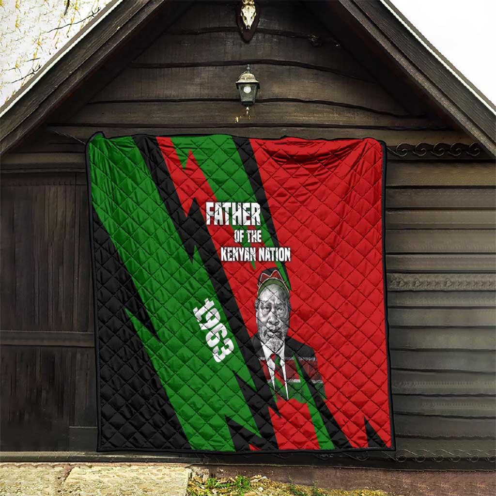 Jomo Kenyatta Quilt Patriotic Colors Design and Father of the Kenyan Nation Tribute - African Pride