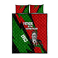 Jomo Kenyatta Quilt Bed Set Patriotic Colors Design and Father of the Kenyan Nation Tribute - African Pride