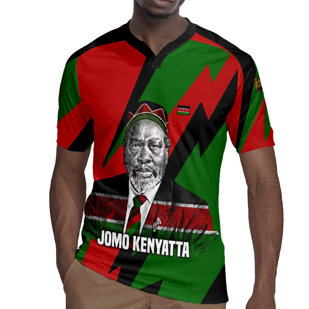 Jomo Kenyatta Rugby Jersey Patriotic Colors Design and Father of the Kenyan Nation Tribute - African Pride