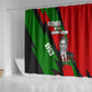 Jomo Kenyatta Shower Curtain Patriotic Colors Design and Father of the Kenyan Nation Tribute - African Pride