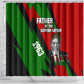 Jomo Kenyatta Shower Curtain Patriotic Colors Design and Father of the Kenyan Nation Tribute - African Pride