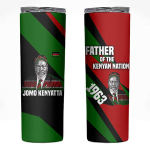 Jomo Kenyatta Skinny Tumbler Patriotic Colors Design and Father of the Kenyan Nation Tribute - African Pride