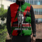 Jomo Kenyatta Sleeveless Puffer Jacket Patriotic Colors Design and Father of the Kenyan Nation Tribute - African Pride