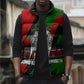 Jomo Kenyatta Sleeveless Puffer Jacket Patriotic Colors Design and Father of the Kenyan Nation Tribute - African Pride