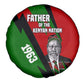 Jomo Kenyatta Spare Tire Cover Patriotic Colors Design and Father of the Kenyan Nation Tribute - African Pride
