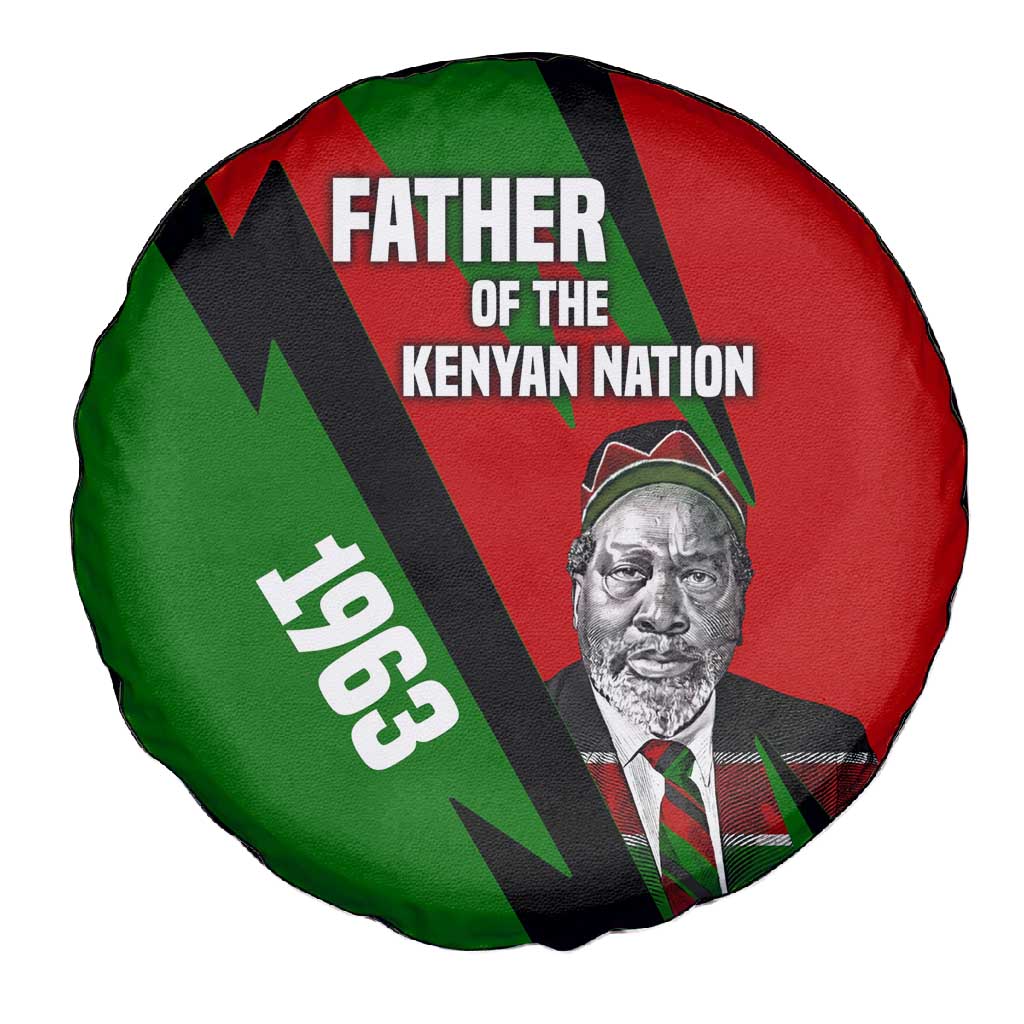 Jomo Kenyatta Spare Tire Cover Patriotic Colors Design and Father of the Kenyan Nation Tribute - African Pride