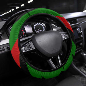 Jomo Kenyatta Steering Wheel Cover Patriotic Colors Design and Father of the Kenyan Nation Tribute - African Pride