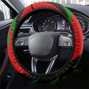 Jomo Kenyatta Steering Wheel Cover Patriotic Colors Design and Father of the Kenyan Nation Tribute - African Pride