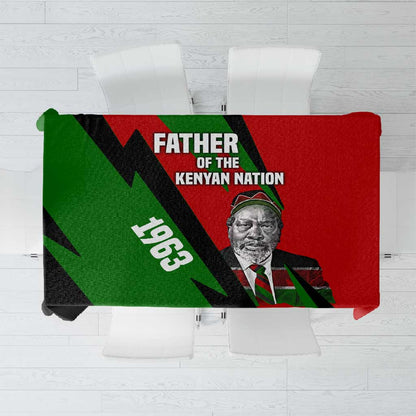 Jomo Kenyatta Tablecloth Patriotic Colors Design and Father of the Kenyan Nation Tribute - African Pride