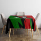 Jomo Kenyatta Tablecloth Patriotic Colors Design and Father of the Kenyan Nation Tribute - African Pride