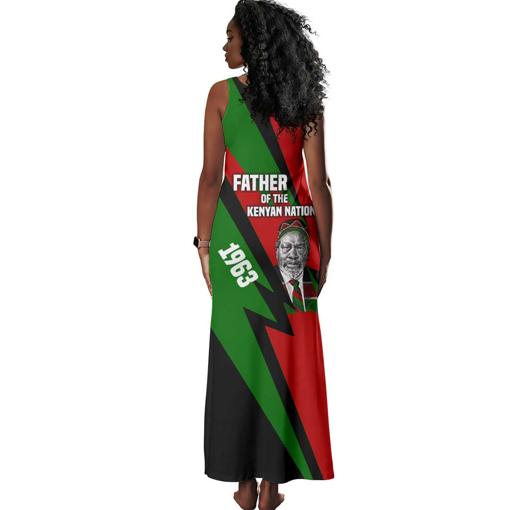 Jomo Kenyatta Tank Maxi Dress Patriotic Colors Design and Father of the Kenyan Nation Tribute - African Pride