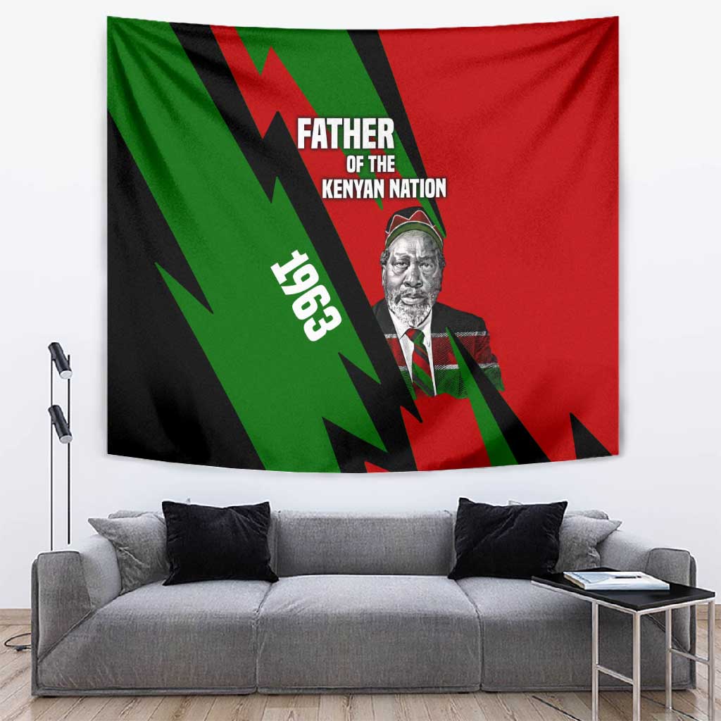 Jomo Kenyatta Tapestry Patriotic Colors Design and Father of the Kenyan Nation Tribute - African Pride