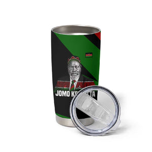 Jomo Kenyatta Tumbler Cup Patriotic Colors Design and Father of the Kenyan Nation Tribute - African Pride