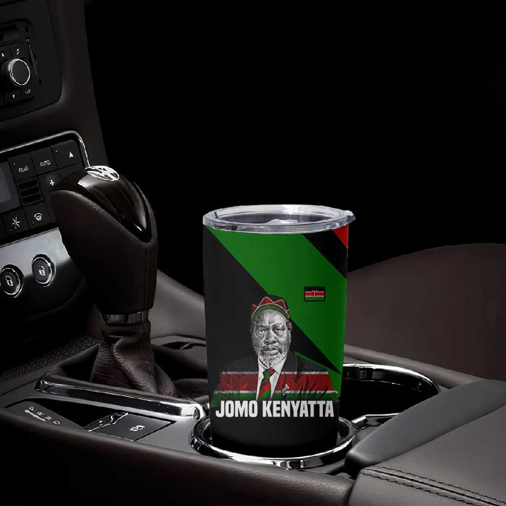 Jomo Kenyatta Tumbler Cup Patriotic Colors Design and Father of the Kenyan Nation Tribute - African Pride