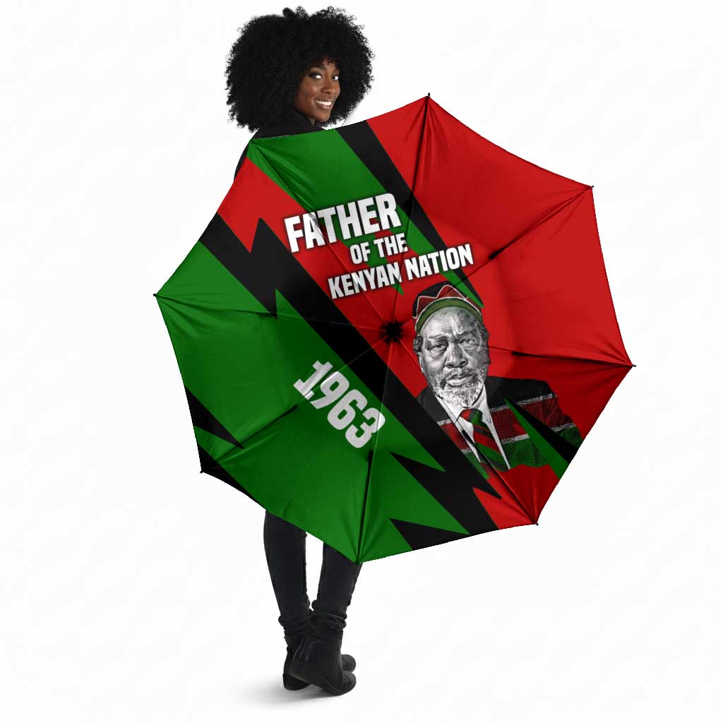 Jomo Kenyatta Umbrella Patriotic Colors Design and Father of the Kenyan Nation Tribute - African Pride