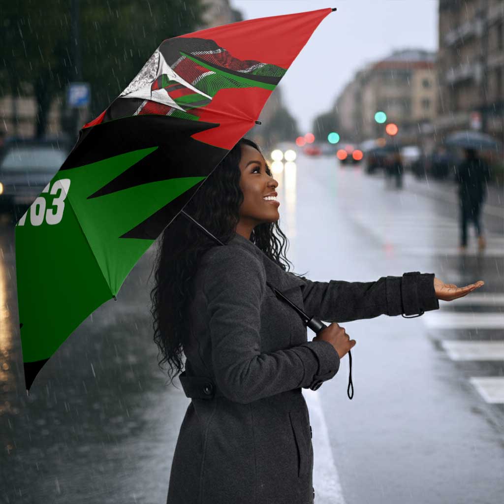 Jomo Kenyatta Umbrella Patriotic Colors Design and Father of the Kenyan Nation Tribute - African Pride