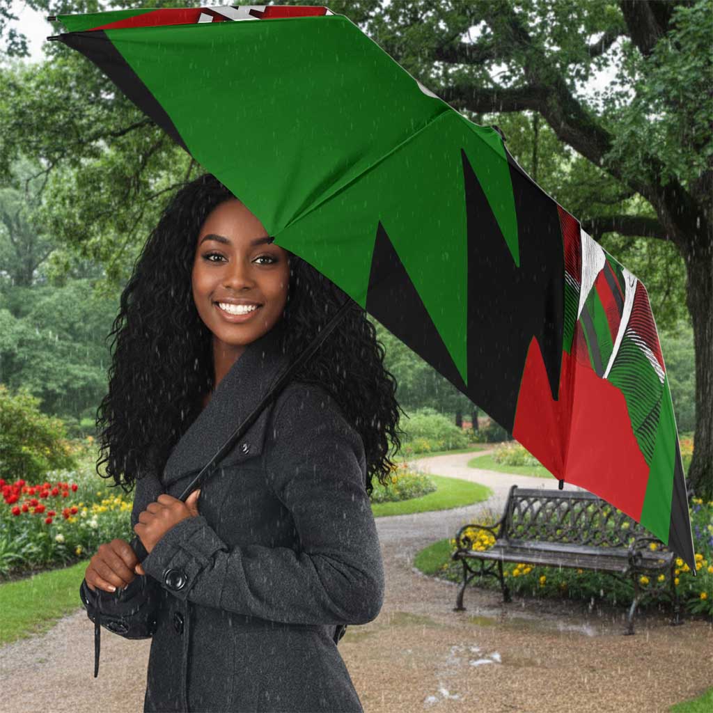 Jomo Kenyatta Umbrella Patriotic Colors Design and Father of the Kenyan Nation Tribute - African Pride